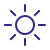 Graphic icon of the sun